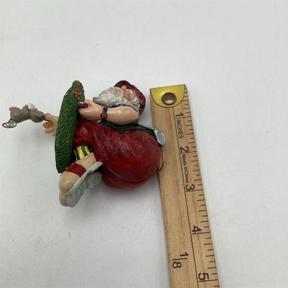 Kurt Adler Sports Santa Golf Christmas Ornament "Hole In One" - Picture 8 of 9